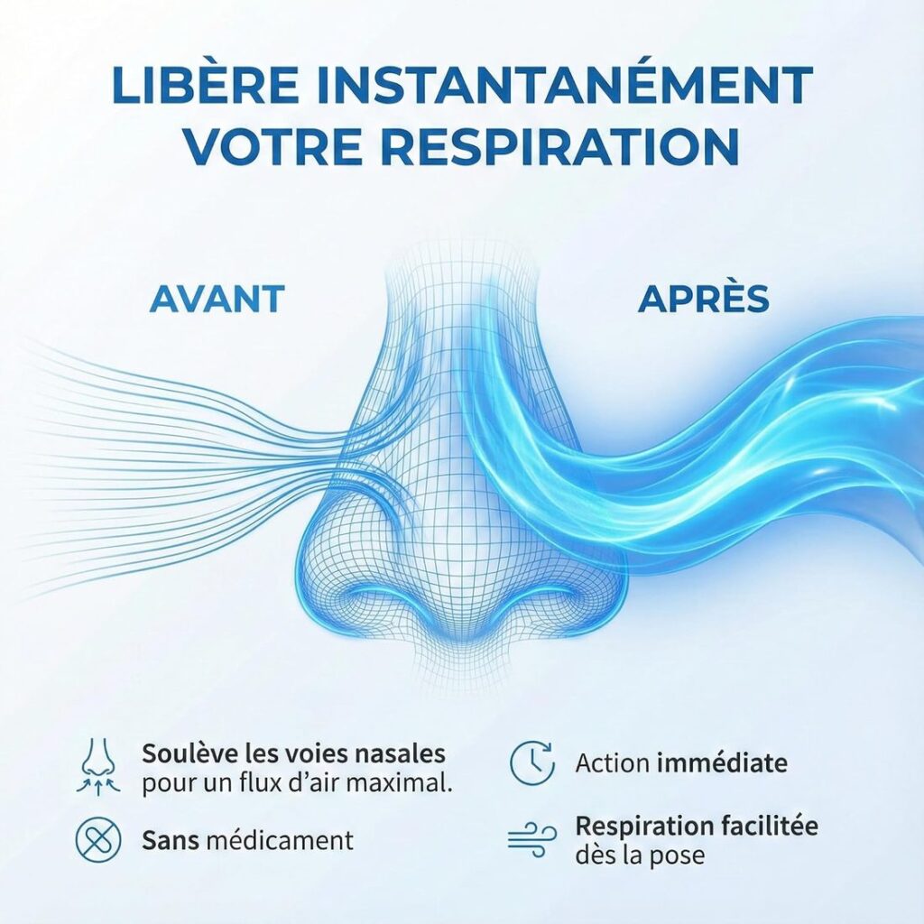 La bandelette libère instantanément la respiration