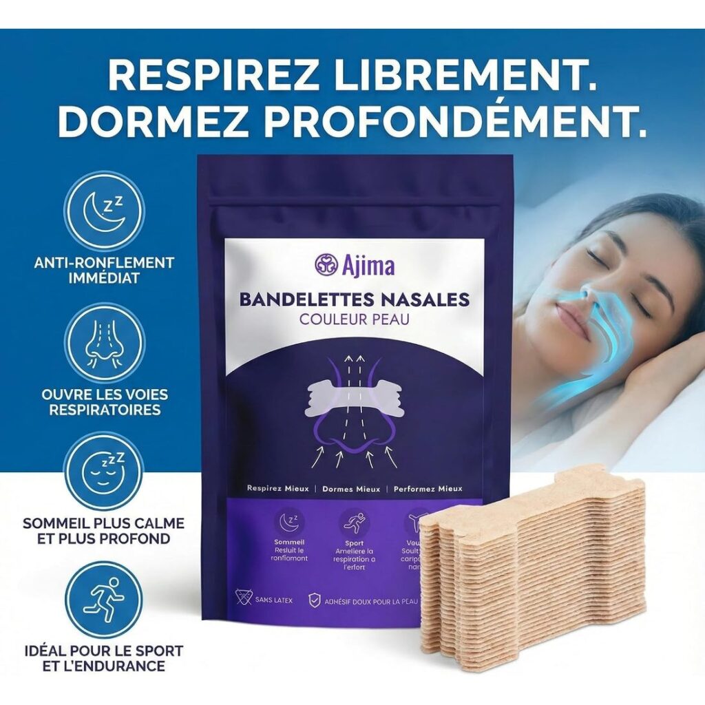 Bandelettes nasales Ajima : respirez librement, dormez profondément